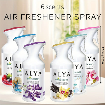 Air Freshener Spray 8.45 oz Aromatherapy Room Spray 1pc or 3pc - 6 Scents Lavender, Vanilla, Cool Linen, Ocean, Mixed Berries & Magnolia, Odor Eliminator for Home, Car, Office, Bathroom, Fabric & Closet