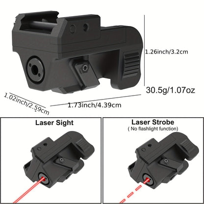 Picatinny Rail Laser Sight USB Rechargeable Red Dot with Strobe Mode, Class IIIA