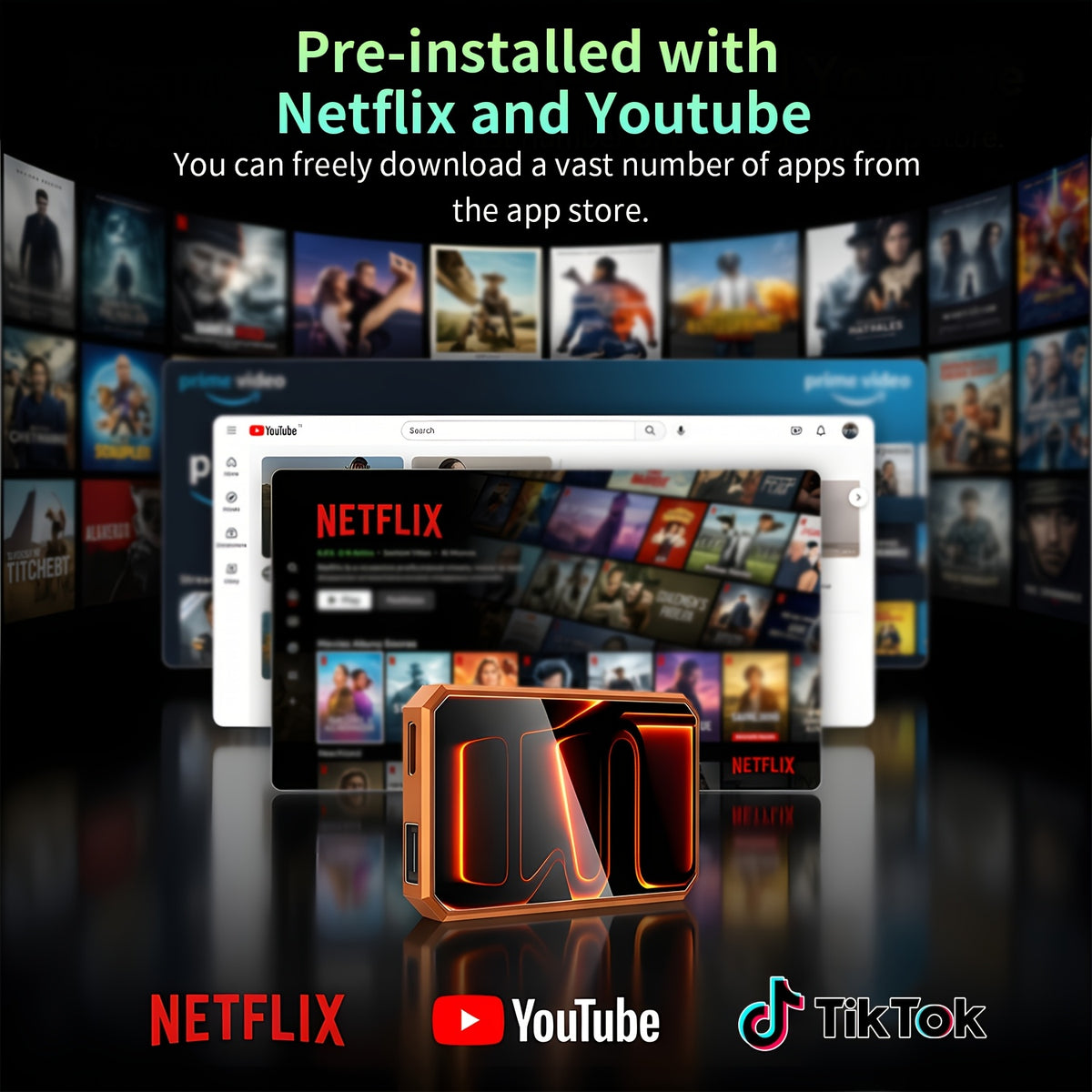 3-in-1 Wireless CarPlay Multimedia Box - Stream Netflix, YouTube & TikTok, USB Media Support, Plug & Play, Compatible with Factory Wired IOS CarPlay & Android Auto.Note: Wireless CarPlay Requires IOS 10 or Later and Is Compatible with Vehicles