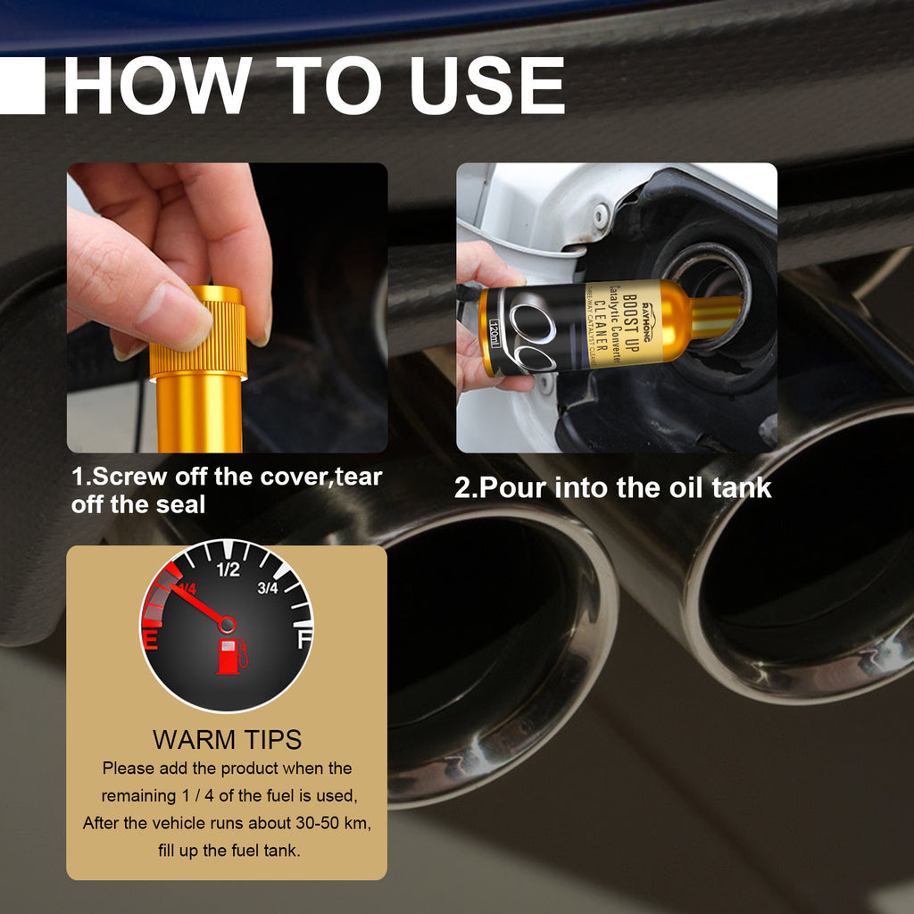 3pcs Car Engine 3-Element Catalyst Converter Cleaner - Multi-Purpose Deep Cleaning & Fuel System Promoter with Advanced Technology, Vehicle Maintenance Tool, Fuel System Cleaner, Sleek Bottle Design, Highquality Cleaner