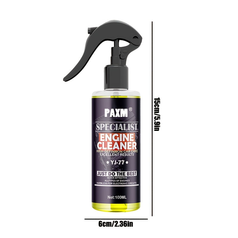 3.38oz Car Engine Cleaner | Quickly Removes Oil Stains, No Rinsing Required. Engine Bay Maintenance Cleaner for Restoration And Detailing. Effectively Polishes And Extends Engine Life. Suitable for All Vehicles.