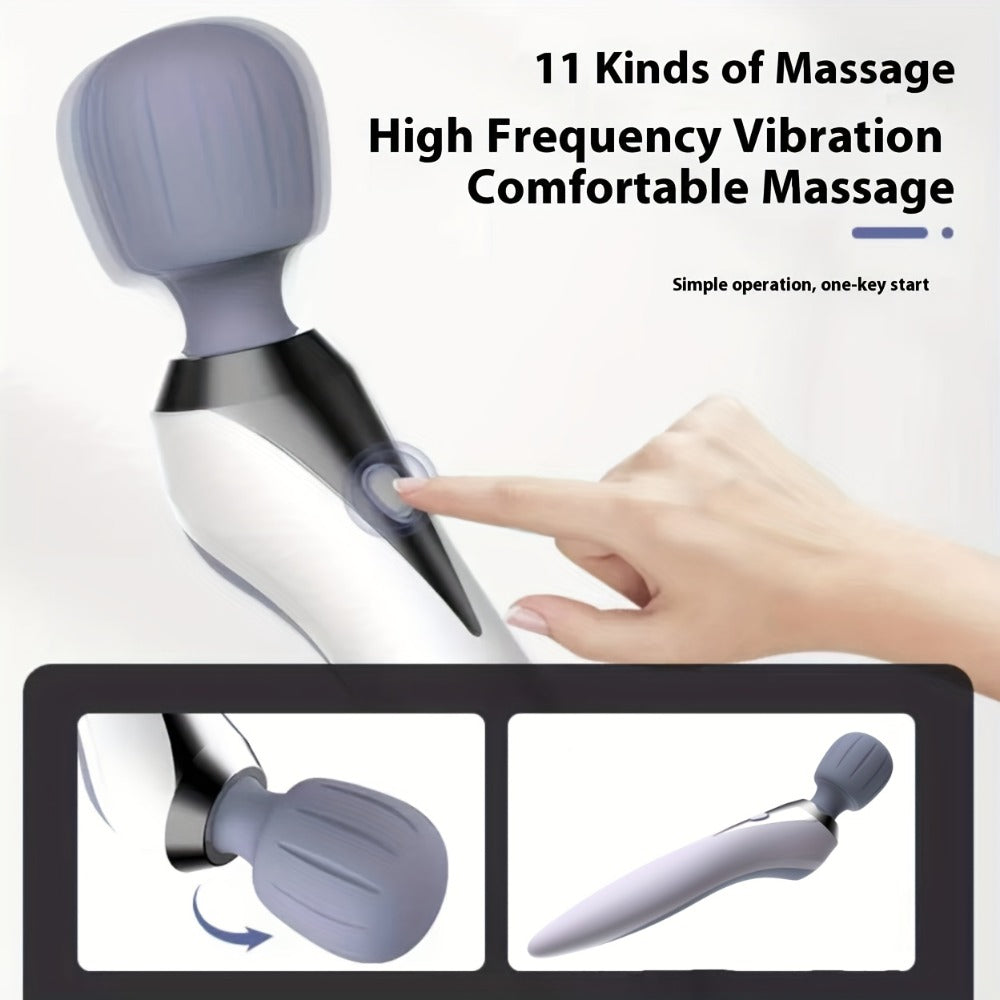 Wireless Stick Massager for Full Body – Portable Rechargeable Personal Massager for Neck, Back, Shoulder, Waist & Legs, Easy to Carry Muscle Tension Relief Tool for Home Office Travel