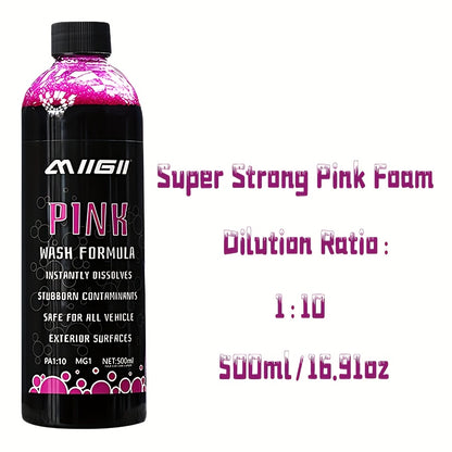 [Pink Foam Pre-Wash] Rich Pink Foam Pre-Wash Solution With Floral Scent. Helps Loosen Mud And Grime Before Main Wash. Safe For Coatings And Paint. Ideal For Foam Cannons, Buckets, Or Pressure Washers. Available In 300ml, 500ml, And 1L Capacities