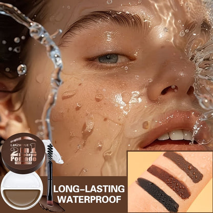 3D Microblading Brow Pen Waterproof Sweat-Proof Long-Lasting — Micro-Fork Tip Hair Stroke Effect Eyebrow Pencil with Brush Applicator Bold Precise Brow Definer 3 Shades All Skin Types