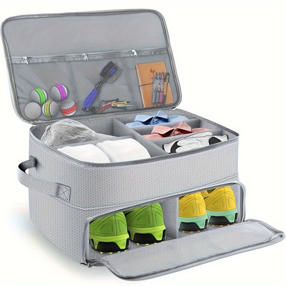 Golf Ball Storage Bag Oxford Fabric – Portable Golf Ball Carrier Pouch with Zipper, Holds 12 Balls, Lightweight Golf Accessories Organizer for Men Women Golfers