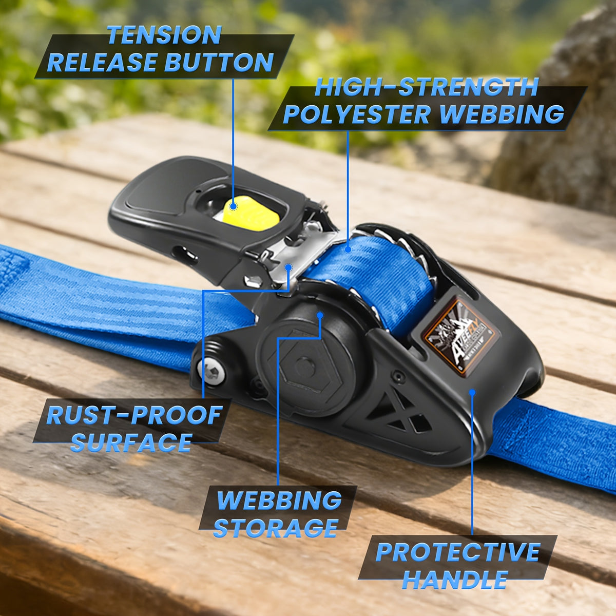 2pcs Retractable Ratchet Straps, 2Inch × 10 Feet Heavy Duty Auto Self Retracting Tie Down Straps - 1pc With Storage Bag And Extension Strap - Cargo Straps For Truck, Cargo Trailer, Motorcycle, Moving, Appliances