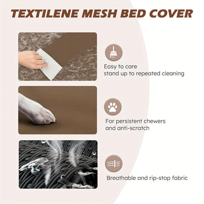 Elevated Dog Bed Cooling Raised Cot with Metal Frame – Washable Breathable Mesh, No-Slip Feet, Portable Dog Cot for Indoor & Outdoor Use, 4 Sizes, 7 Colors