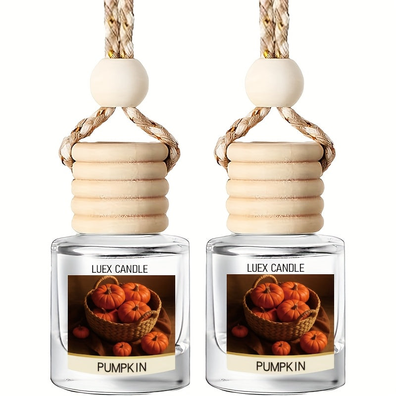 Car Air Freshener Diffuser 2 Pack Hanging Air Freshener Diffuser - Vanilla Cream Fragrance Oil Air D Iffuser For Car, 45+ Days Long Lasting Fragrance