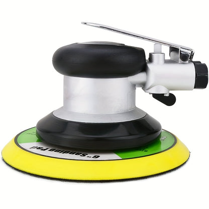 [Father's Day Gift] 5 Inch/6 Inch Pneumatic Random Orbit Sander 12,000RPM Heavy Duty Dual Action Pneumatic Palm Sander For Car Paint Care Rust Removal Tool Waxing Tool Father's Day Gift, Without Battery