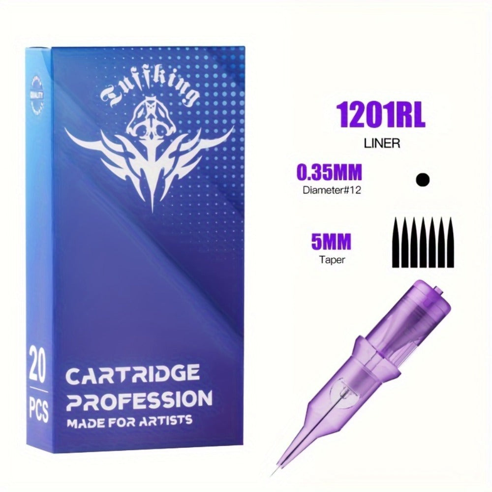 Disposable Tattoo Needles Mixed Size Sterilized RL RS M1 0.35mm – Safety Tattoo Needle Set for Tattoo Artists and Beginners, Body Art Supplies 30 40 100 Piece Bulk Pack