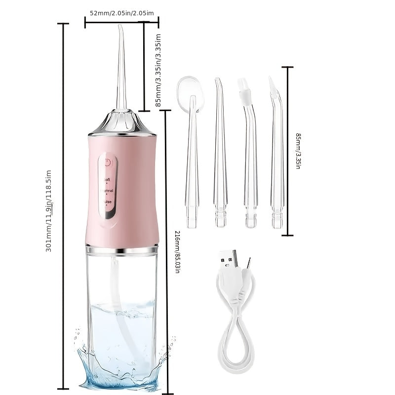 Oral Irrigator with 360° Rotatable Nozzle & Smart Chip Pressure Control – Electric Water Flosser for Deep Tooth & Gum Cleaning, 4 Colors, Portable Dental Mouth Rinser for Home & Travel
