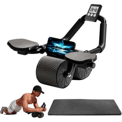 Ab Wheel Roller for Core Strength Training, Non-Slip Abdominal Exercise Wheel with Knee Pad for Home Gym, Effective Ab Roller for Men & Women to Build Six-Pack Abs & Strengthen Core Muscles