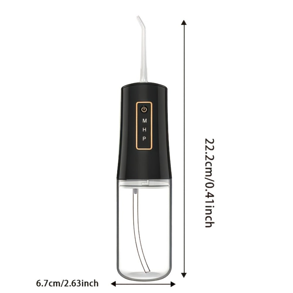 Water Flosser Portable Oral Irrigator – 360° Rotating Nozzle, 3 Pressure Modes, 4 Nozzle Tips, Rechargeable Cordless Teeth Cleaner for Travel & Daily Use