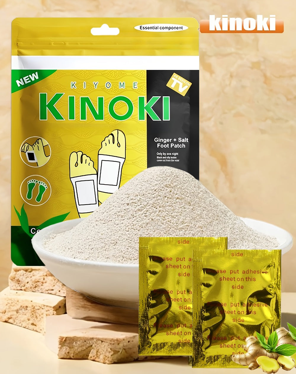 Foot Detox Pads 30 Pack Bamboo Vinegar Ginger Powder Natural Plant Ingredient Deep Cleansing Moisturizing Patches – Overnight Foot Massage Relaxation for Home Office Travel, Self-Care Wellness Gift
