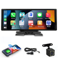 10.26 Inch IPS Portable with Wireless Carplay Android Car Recorder Screen, 7-32V Touchscreen with Voice Assistant/ FM Transmitter/ AUX/ GPS Navigation/ Airplayer +1080P Backup Camera As a Christmas Gift.