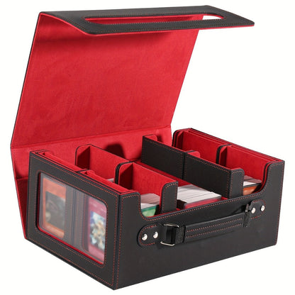 5-in-1 Card Storage Box 400+ Cards – Detachable Sports Card Organizer Display Case for Pokemon MTG Baseball Football TCG Trading Cards, Collector Gift, 4 Colors
