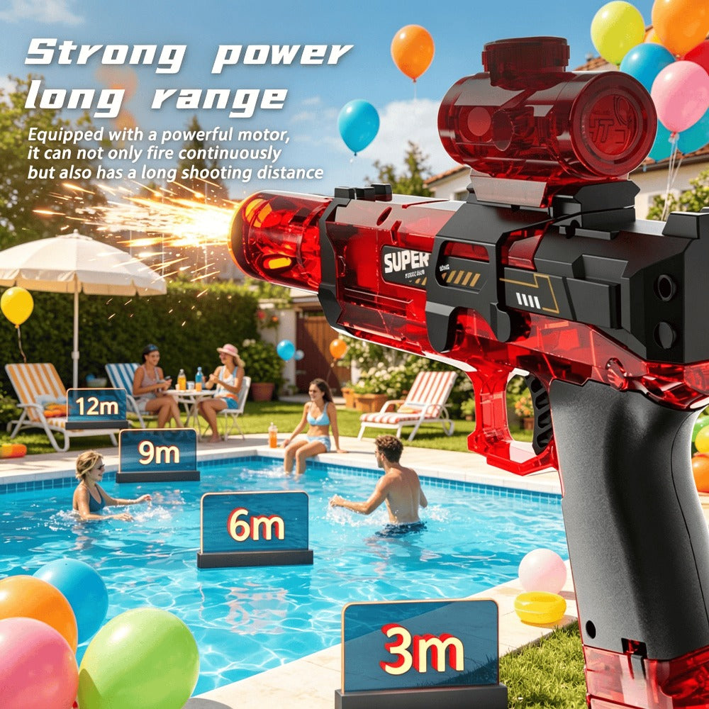 Light Up Water Spray Toy for Kids 2 Pack – Luminous Automatic Water Squirt Gun with LED Lights & Sound Effects, Outdoor Beach Pool Party Summer Water Game Favor Set Boys Girls Ages 3+