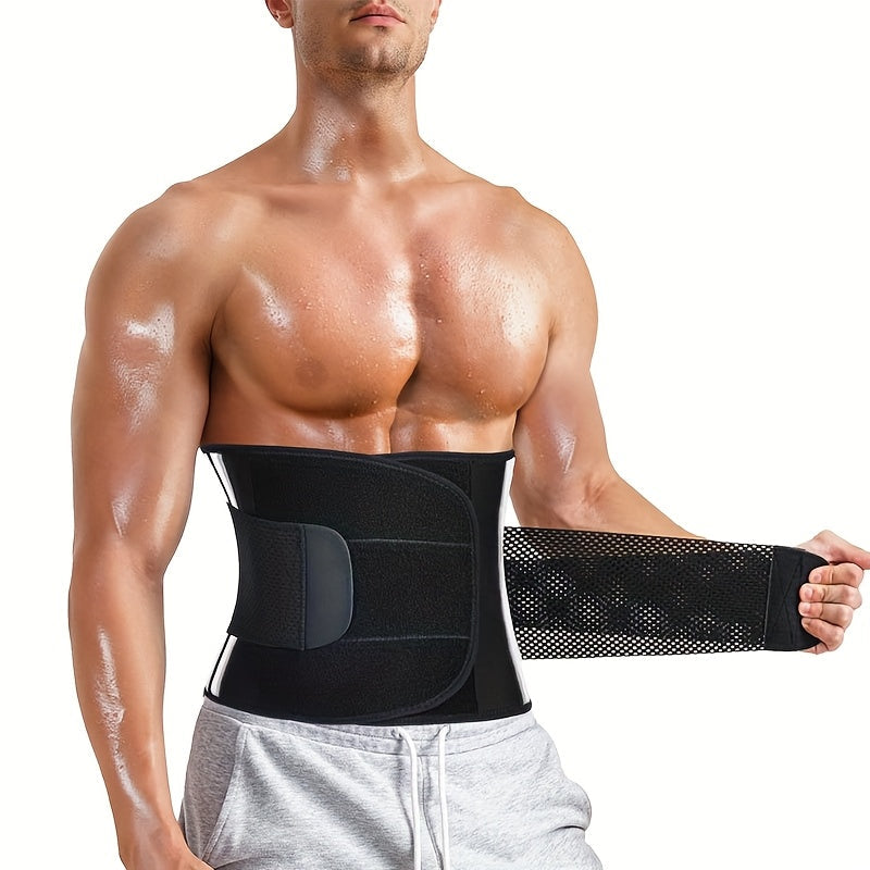 Men's Waist Trainer Sweat Belt Tummy Control Compression Body Shaper Trimmer for Weight Loss & Workout – Sizes M to 3XL