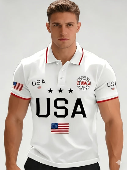 Men's Plus Size Polo Shirt – 250th Anniversary Print