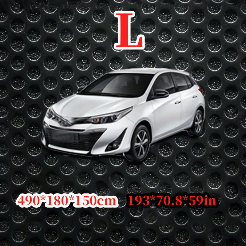 High-Grade Polyester Car Cover - Comprehensive Protection, Sun Protection, Thickened Rain And Snow Protection - Suitable for Most Vehicle Models, Black Outdoor Car Cover, Thickened Car Cover, for Vehicle Protection
