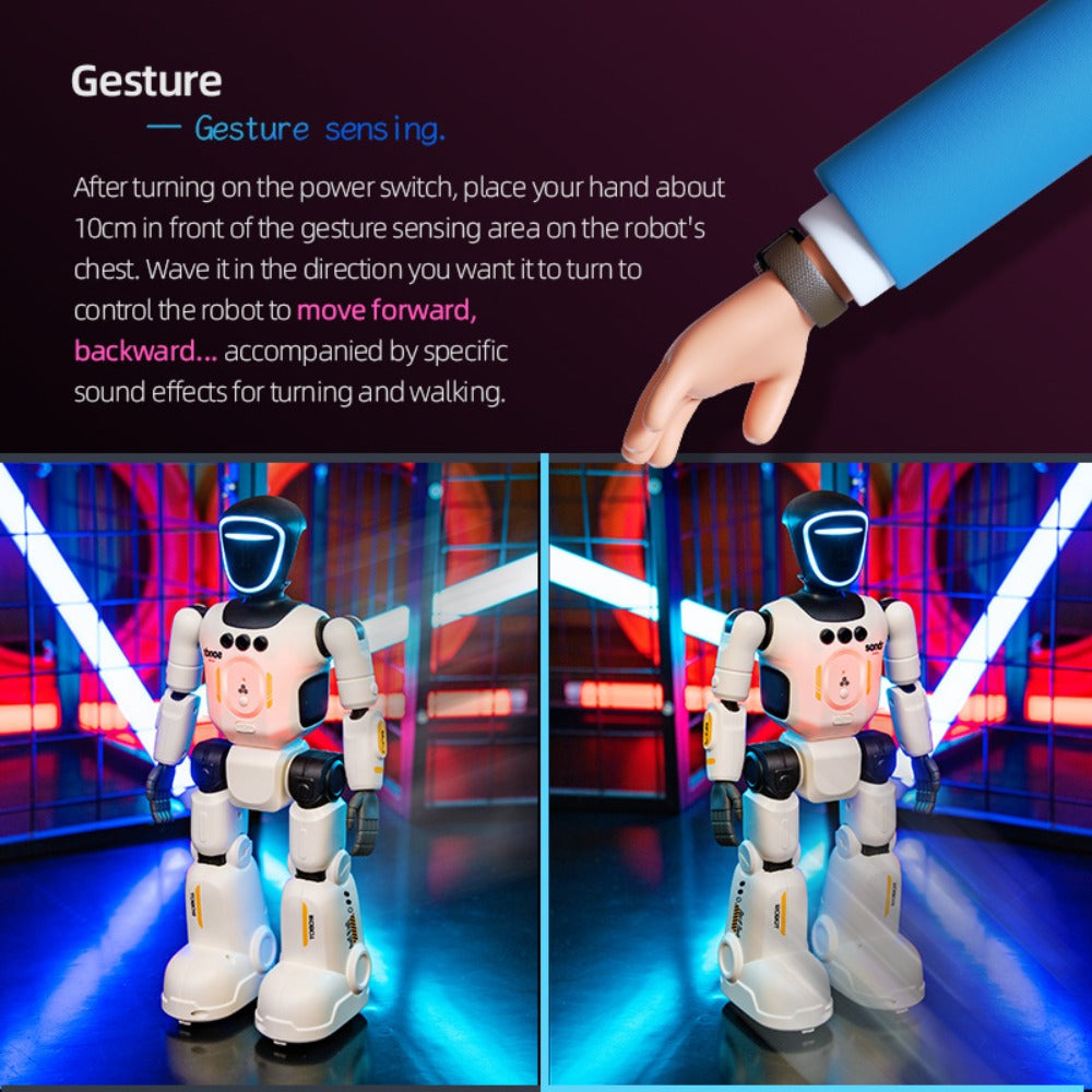 Smart Humanoid Robot Toy with Gesture Sensor & Voice Recorder – Advanced Pose-Controlled Joints, Smart Remote Control, Interactive STEM Robot for Kids Teens & Adults, Birthday Christmas Gift
