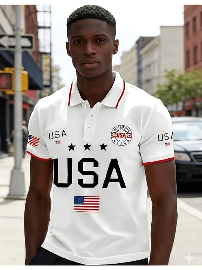 Men's Plus Size Polo Shirt – 250th Anniversary Print
