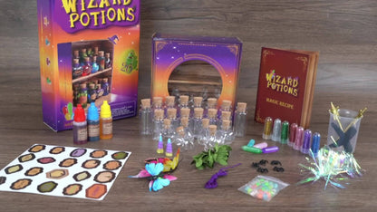 DIY Magic Potion Making Kit for Kids – Wizard Potion Bottles Craft Set Fantasy Arts & Crafts for Girls Boys Ages 6+ Halloween Christmas Birthday Gift Party Activity