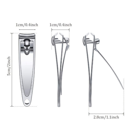 Nail Clippers Bulk 100pcs Stainless Steel — Heavy Duty Concave Blade Pointed Tip Non-Folding Fingernail & Toenail Trimmer for Men & Women Salon Supply Travel Gym Wholesale