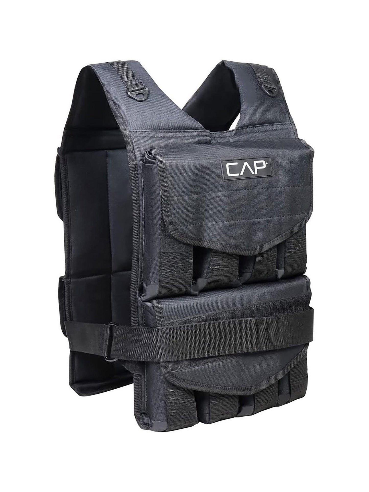 Weighted Vest 40LB Adjustable for Men & Women - Removable Weight Packets, Reinforced Nylon Body Weight Vest with Reflective Stripes & Padded Shoulder Straps for Strength Training, Running & Workout