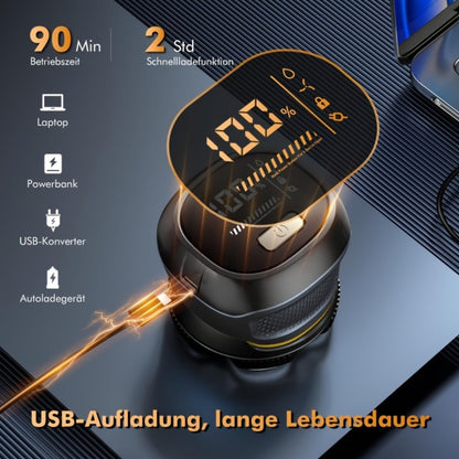 Electric Shaver for Men 6D Floating Blade IPX7 Waterproof — Dual Ring Blade Net with Nose Hair Trimmer, Type-C Fast Charging, Smart LED Display & Magnetic Replacement Blades Grooming Kit