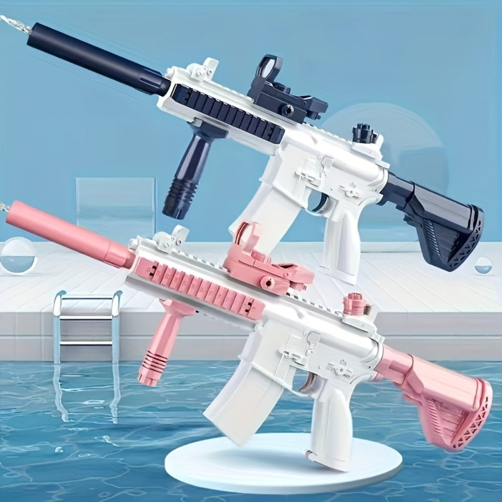 Continuous-Fire Automatic Water Gun for Kids & Adults – High-Capacity Long-Range Squirt Blaster for Summer Beach Pool Backyard Outdoor Play, Birthday Gift for Boys Girls, Blue Pink Random Mini Model