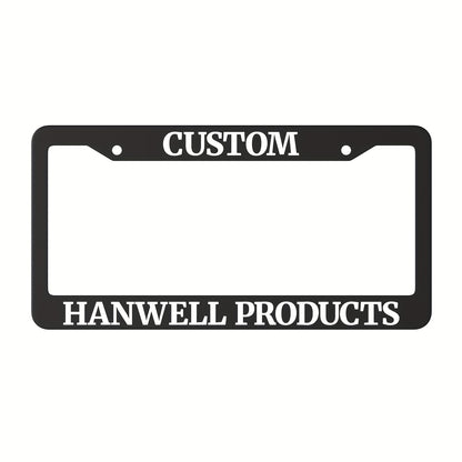 Custom License Plate Frame – 6 Font Styles, Heavy-Duty Weather-Resistant Car Tag Holder, Personalized Front & Rear License Plate Border Cover