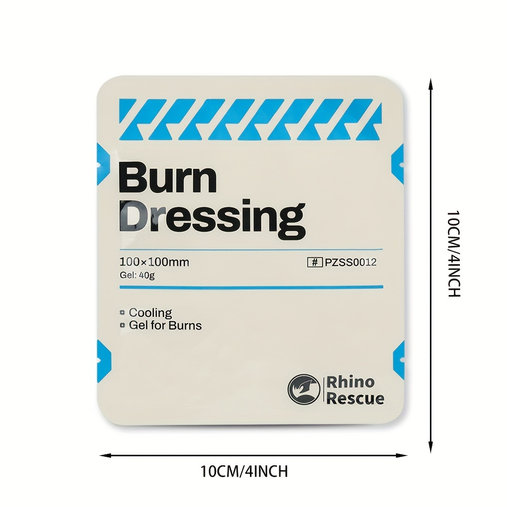 Cooling Gel Pad 5-Pack 4x4 Inch Non-Adherent Burn Dressing – Hydrogel First Aid Wound Care Pads for Burns, Blisters & Scalds, Portable Emergency Preparedness Kit for Home Outdoor Camping