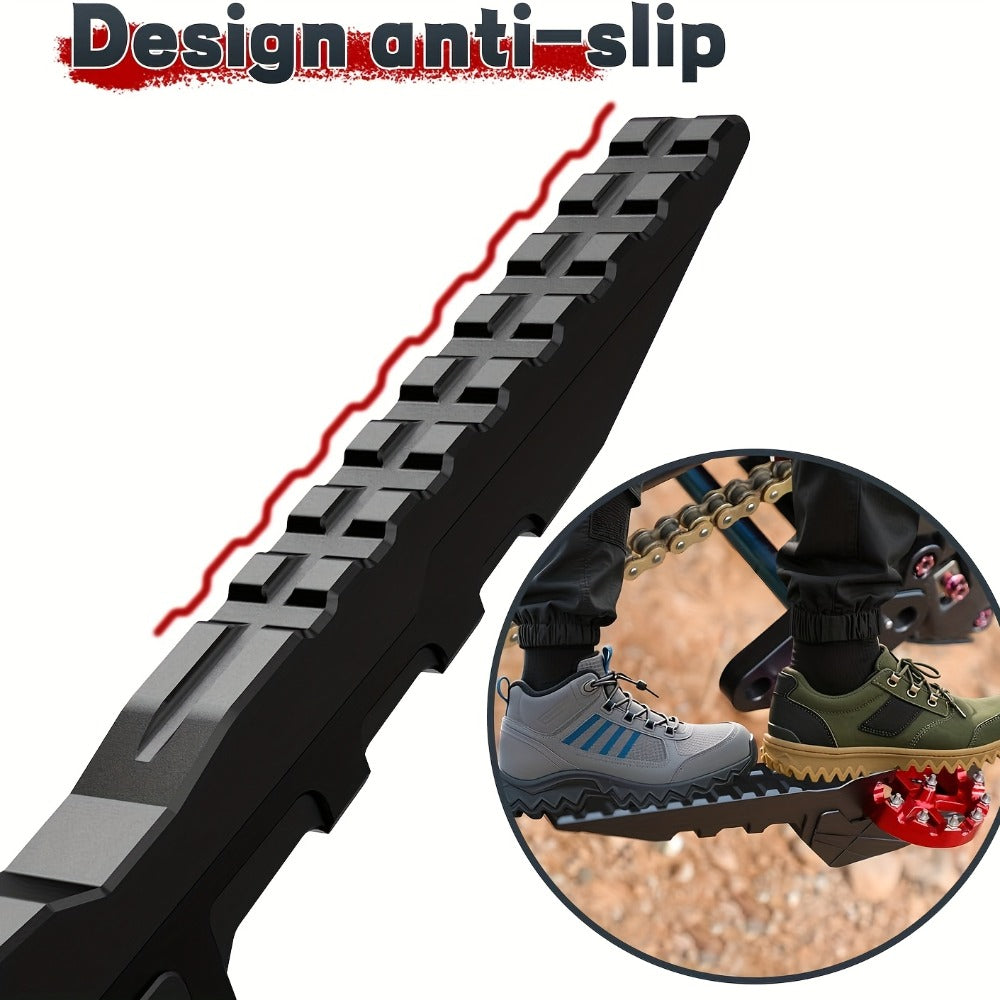 Motorcycle Foot Peg Extensions Adjustable 38-55mm – Universal Metal Footrest Passenger Pegs for Dirt Bike & Off-Road Vehicles, Black, Easy Bolt-On Fit