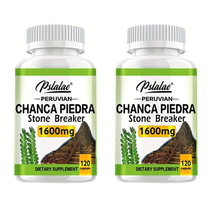 Chanca Piedra Capsules for Liver & Kidney Health – 120 Capsules Natural Urinary Tract Support Supplement, Stone Breaker Herb for Detox & Cleanse, Daily Wellness Formula