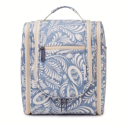 Hanging Toiletry Bag for Women Large Capacity Travel Makeup Organizer Bag with Hook Multi-Compartment Waterproof Cosmetic Pouch 16 Prints for Cruise Gym