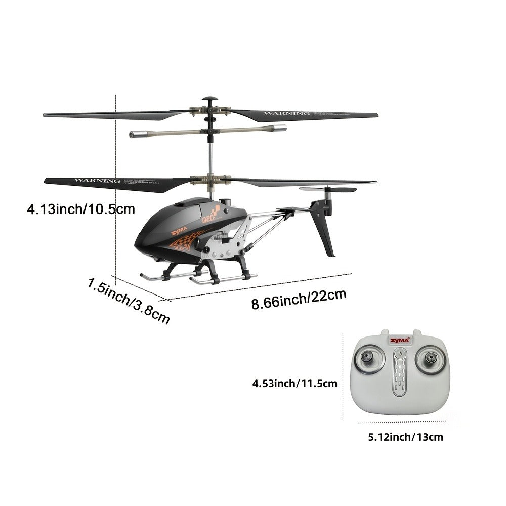 SYMA Q20 RC Helicopter for Kids 3.5CH – Altitude Hold One-Key Takeoff Indoor Drone, Alloy Body Gyro-Stabilized Remote Control Helicopter for Beginners Boys & Girls Ages 8 9 10 11 12, Birthday Christmas Gift (Black)