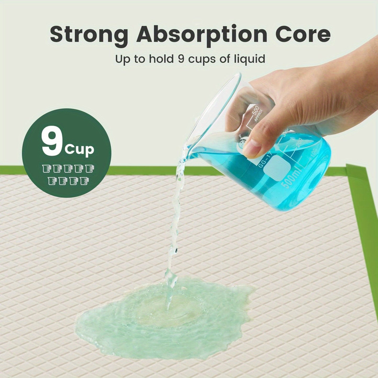 Puppy Pee Pads Jumbo Extra Large for Big Dogs - 6-Layer Heavy Duty Leakproof & Odor Control, Quick-Dry Super Absorbent Training Pads for Housebreaking, Senior Pets & Potty Training - 50 or 100 Pack