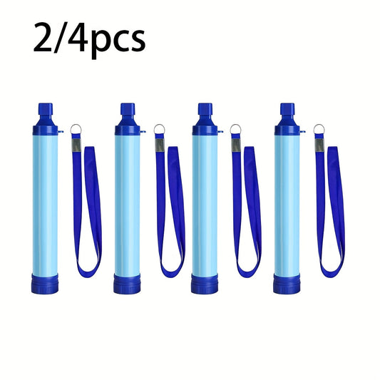 Portable Water Filter Straw for Outdoor Survival – Lightweight ABS Filtration Bottle for Hiking, Camping, Trekking & Emergency Use, Filters Springs, Streams, Lakes & Tap Water – 2 or 4 Pack