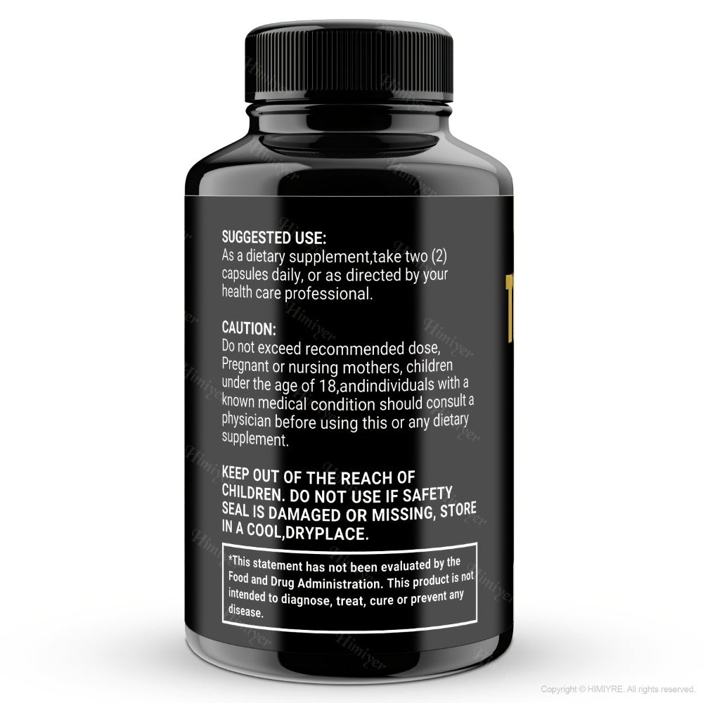Tongkat Ali Testosterone Booster for Men with Tribulus, Fenugreek & L-Arginine - Plant-Based Natural Supplement for Strength, Libido, Nitric Oxide & Male Vitality - 60 Capsules 30-Day Supply