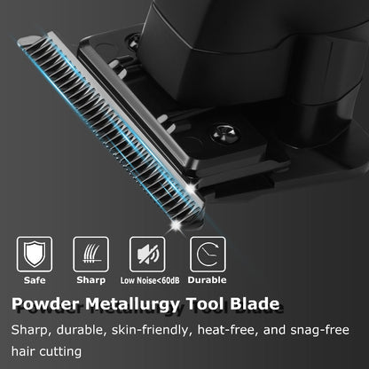 Men's Grooming Set 3pcs USB Rechargeable Electric Hair Clipper Razor & Beard Trimmer – High-Precision Cordless Close Shave Kit for Home Salon, Perfect Gift for Dad
