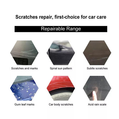 Car Scratch Remover Kit – Paint Scratch Repair Wax with Sponge & Towel, Deep Scratch Polish for All Vehicles
