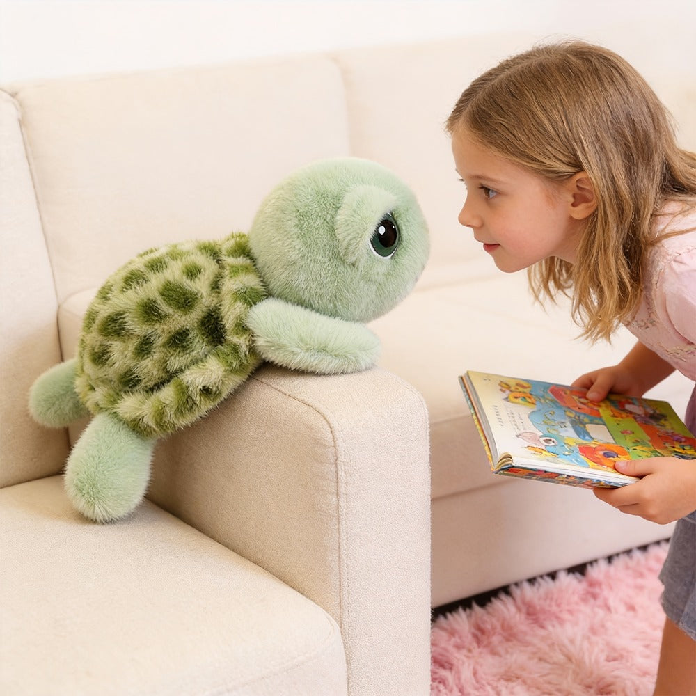 Turtle Plush Toy Big Eye Melancholy 15.75 Inch – Cute Sad Face Stuffed Animal Pillow, Soft Large Kawaii Plush Gift for Girls Kids Teens Birthday Christmas Holiday Present