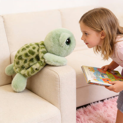 Turtle Plush Toy Big Eye Melancholy 15.75 Inch – Cute Sad Face Stuffed Animal Pillow, Soft Large Kawaii Plush Gift for Girls Kids Teens Birthday Christmas Holiday Present