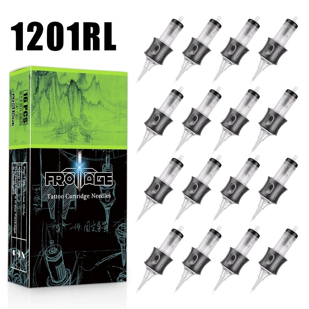 Tattoo Needle Cartridge Set 26 Sizes Integrated High Transparency Tips Round Liner Shader Curved Magnum M1 RL RS CM Disposable for Professional Artists & Beginners