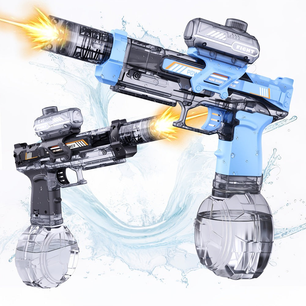 Kids Electric Water Gun with Sound Effects for Ages 3-6 – Automatic High Capacity Squirt Blaster Long Range, Toddler Summer Outdoor Pool Beach Backyard Party Toy, Birthday Gift for Boys Girls, 2-Pack Option