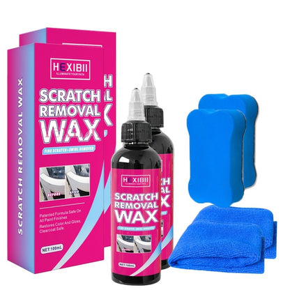 Car Scratch Remover Wax 2-Pack - Liquid Formula for Fine Surface Scratch Repair on Cars, RV, Trucks & Motorcycles