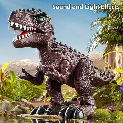 Electric Walking Dinosaur Toys Set of 3 with Sound, Light & Walking Functions – Interactive Moving Dino Toy Collection, Birthday Christmas Gift for Boys Girls Ages 3-7
