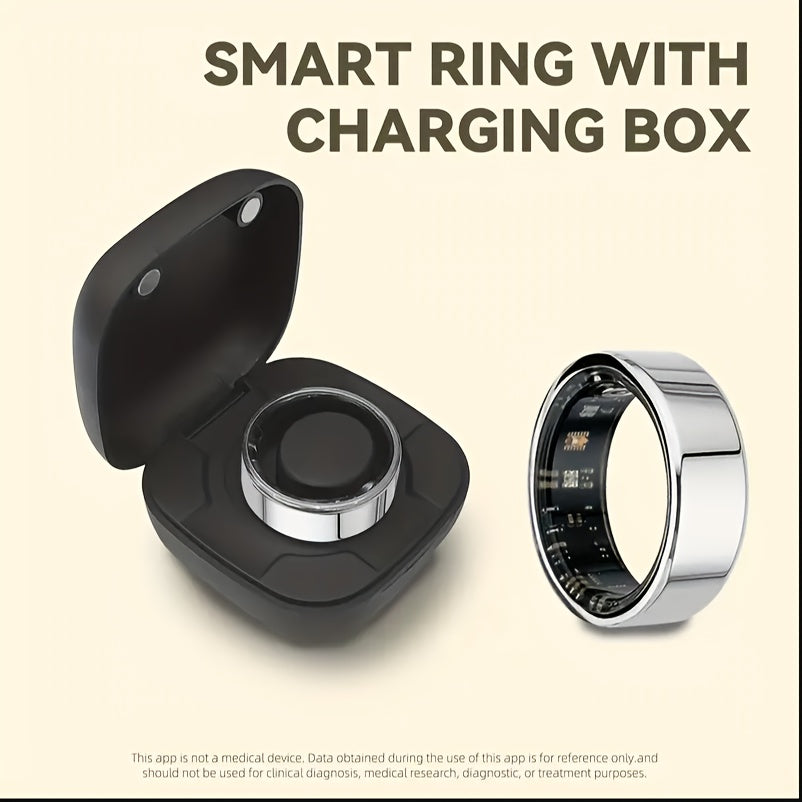 Smart Ring Health Monitor – Step Counter, Sleep Tracker, Heart Rate & Fitness Tracker Ring for Men | Multiple Sizes & Colors