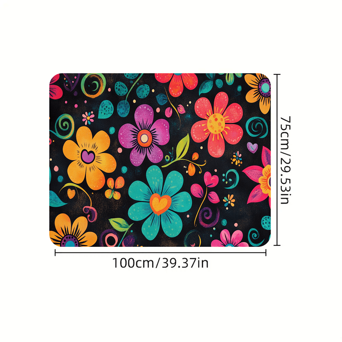 Car Trunk Mat Anti-Slip Rubber – Colorful Petal Pattern Cargo Liner, Non-Slip Boot Mat for Most Cars, Durable Trunk Organizer Pad & Interior Accessory